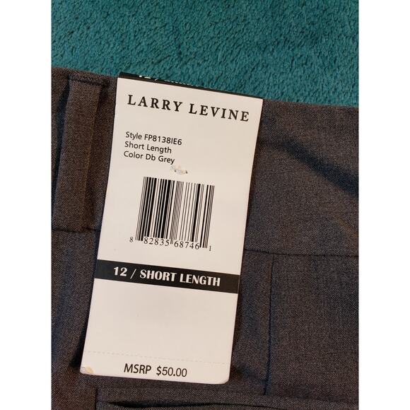 Larry Levine Dress Pants Size 12 Short Womens Gray Work Career Wide Leg NWT - Picture 16 of 16